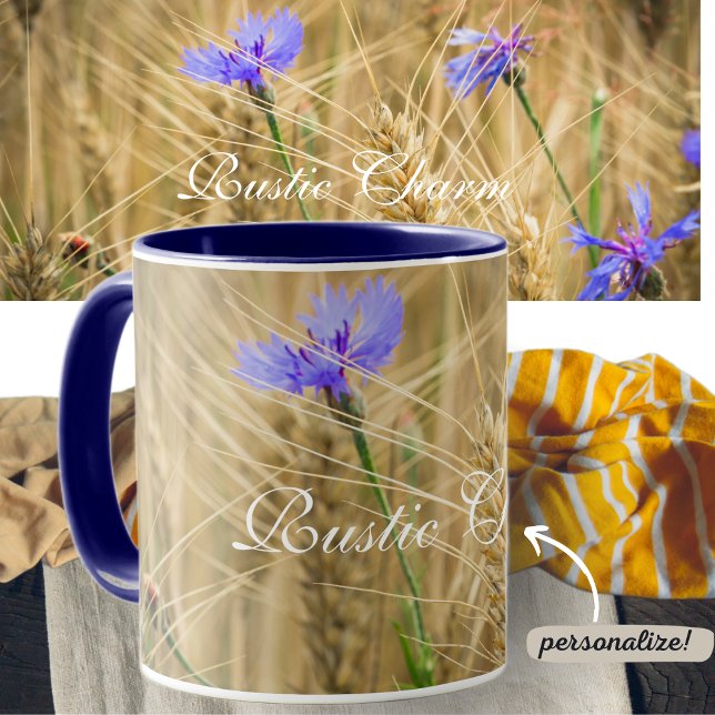 Summer wheat field with blue cornflowers mug (Creator Uploaded)
