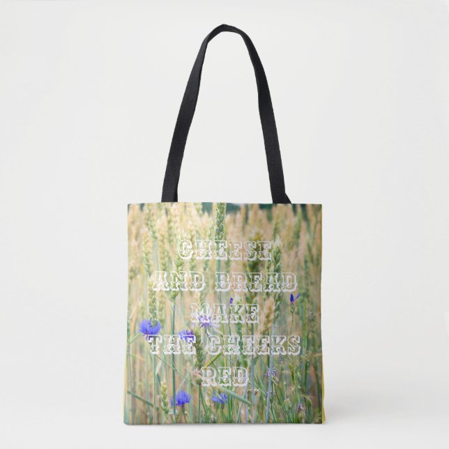 Summer wheat field with cornflowers tote bag (Front)