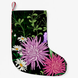 Summer Wild Flowers Seamless Sketch Small Christmas Stocking