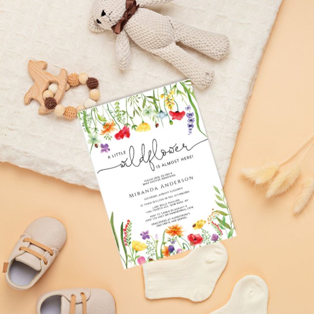 Summer Wildflower Baby Shower Invitation (Creator Uploaded)