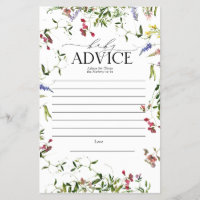 Summer Wildflower Baby Shower Parent Advice