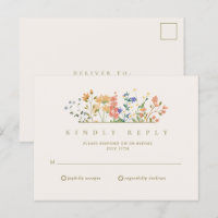 Summer Wildflower Boho Wedding RSVP