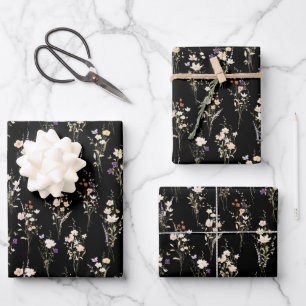 Summer Wildflower Bouquets Wrapping Paper Sheet