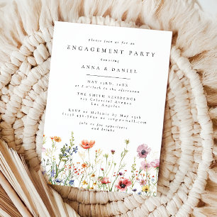 Summer Wildflower Engagement Party Invitation