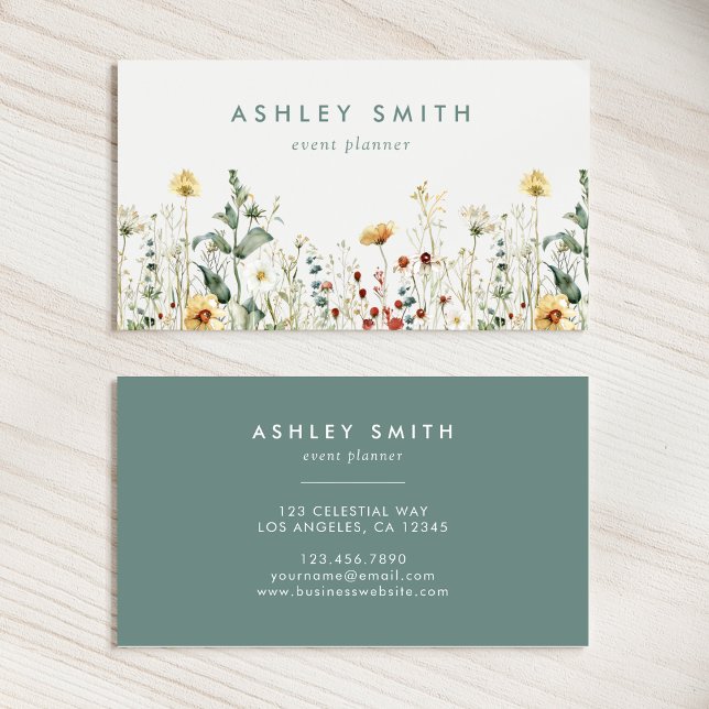 Summer Wildflower Field Business Card (Creator Uploaded)