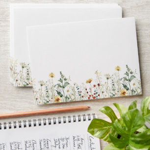 Summer Wildflower Field Business Envelope