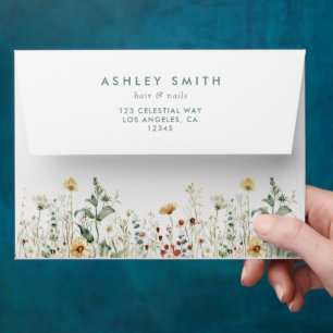 Summer Wildflower Field Business Envelope