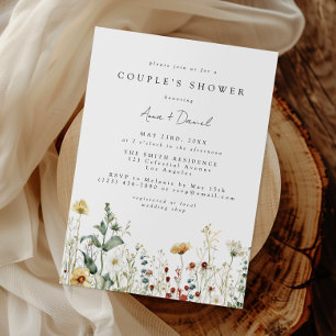 Summer Wildflower Field Couple's Shower Invitation