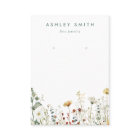 Summer Wildflower Field Earring Display Card