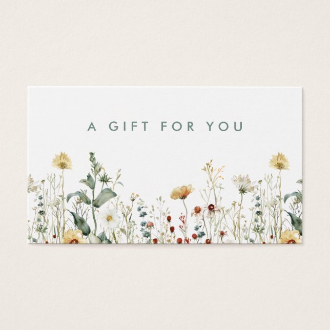 Summer Wildflower Field Gift Card (Front)