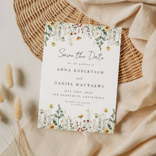 Summer Wildflower Field Save The Date