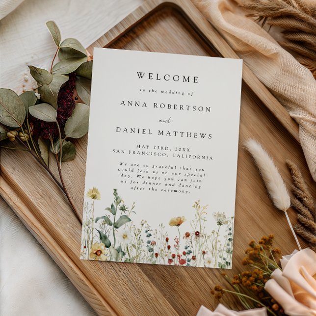 Summer Wildflower Field Wedding Programme (Creator Uploaded)