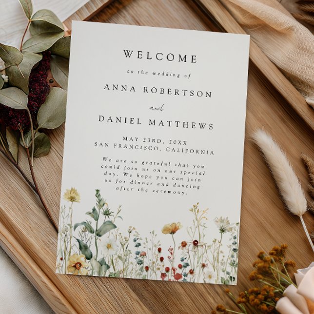 Summer Wildflower Field Wedding Programme (Creator Uploaded)