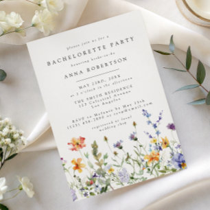 Summer Wildflower Garden Bachelorette Party Invitation