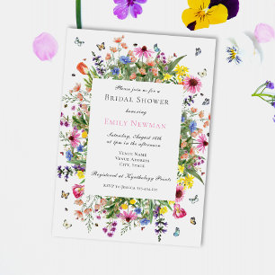 Summer Wildflower Garden Bridal Shower Invitation