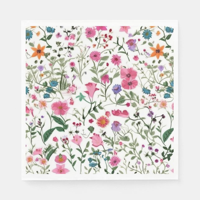 Summer Wildflower Garden Napkin (Front)