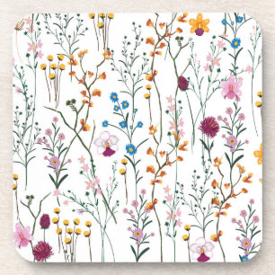 Summer Wildflower Pattern Coaster