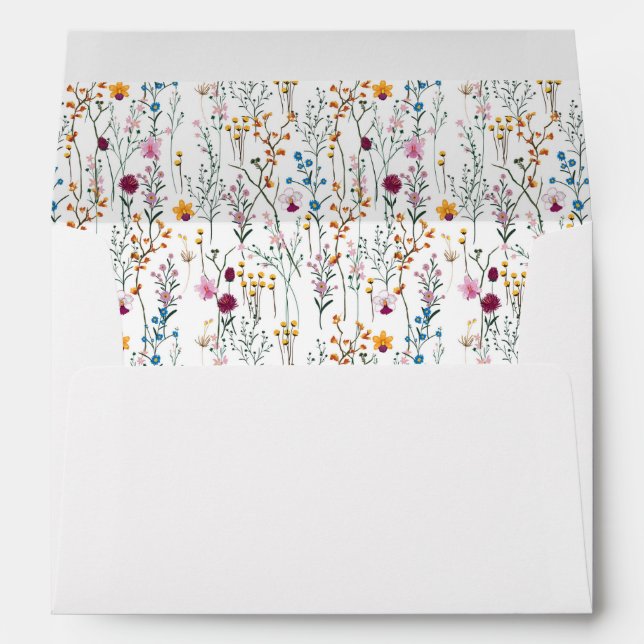 Summer Wildflower Pattern Envelope (Back (Bottom))