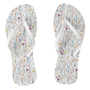 Summer Wildflower Pattern Jandals