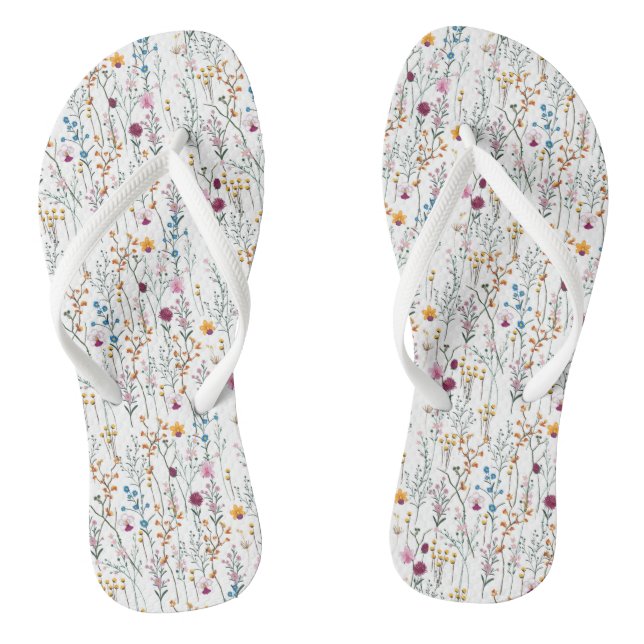 Summer Wildflower Pattern Jandals (Footbed)