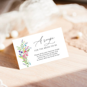 Summer Wildflower Please Bring A Recipe Enclosure Card