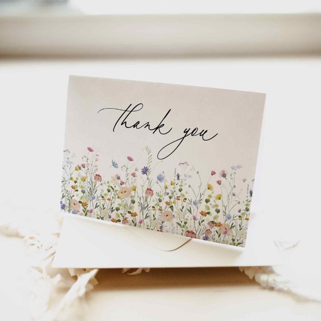 Summer Wildflower Thank You Card (Creator Uploaded)