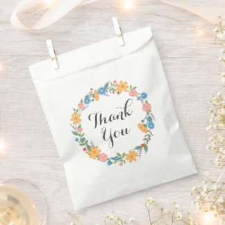 Summer Wildflower Thank You Favour Bags
