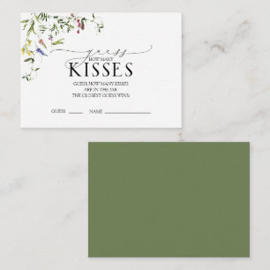 Summer Wildflower Watercolor Bridal Shower Game Enclosure Card