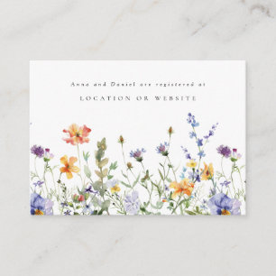Summer Wildflower Wedding Registry Enclosure