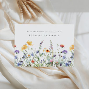 Summer Wildflower Wedding Registry Enclosure Card