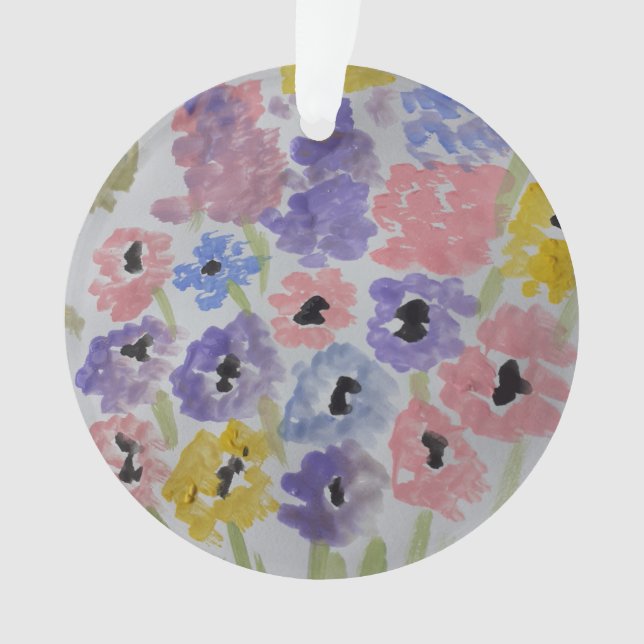 Summer Wildflowers Acrylic Decoration (Front)