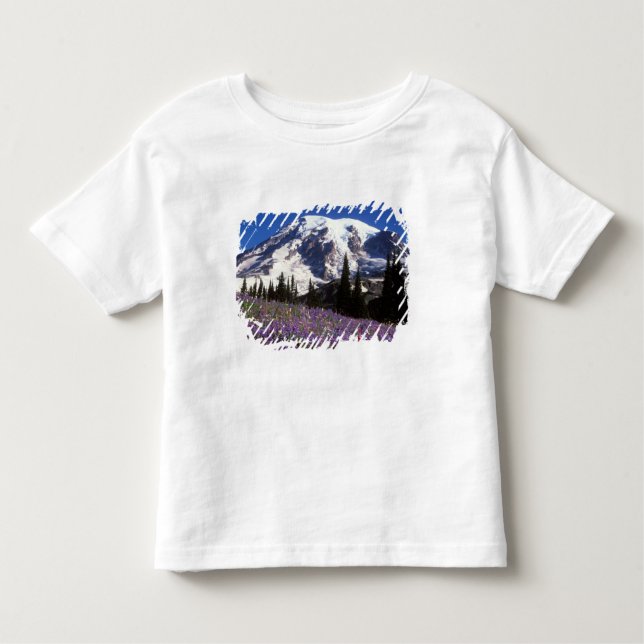 summer wildflowers at the base of Mount Rainier, 2 Toddler T-Shirt (Front)
