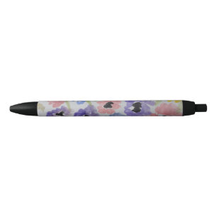 Summer Wildflowers Black Ink Pen
