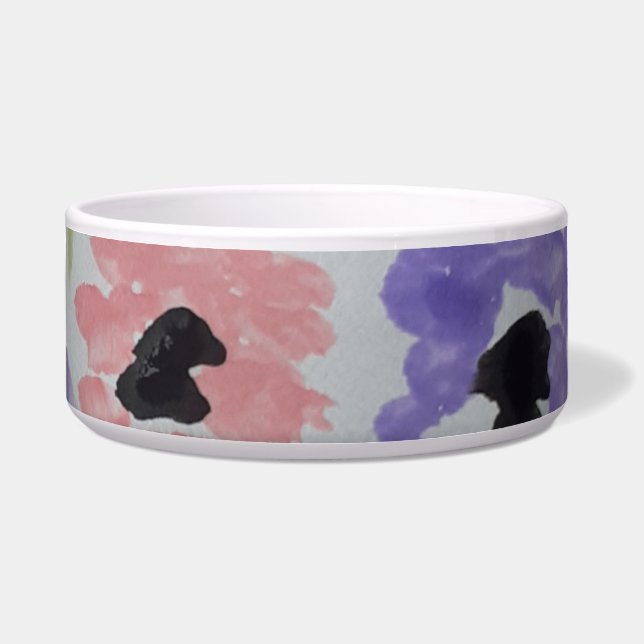 Summer Wildflowers Ceramic Pet Bowl (Front)