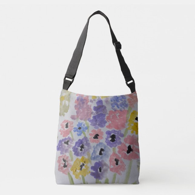 Summer Wildflowers  Crossbody Bag (Front)
