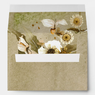 Summer Wildflowers & Daisies Wedding Envelope