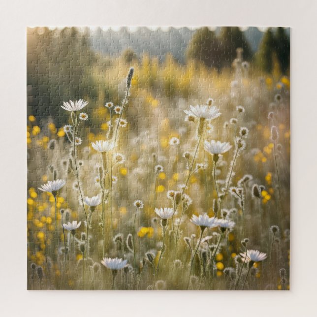 Summer Wildflowers In Field Jigsaw Puzzle (Vertical)