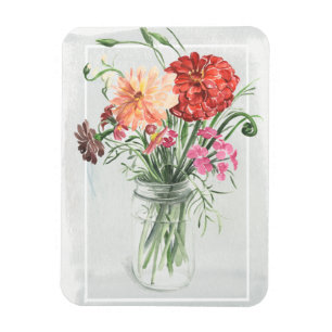 Summer Wildflowers - Pinks & Reds Magnet