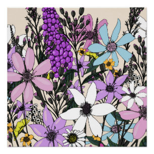 Summer Wildflowers Poster