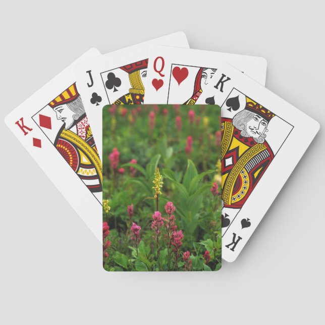 Summer Wildflowers Send Forth A Riot Of Colour Playing Cards (Back)