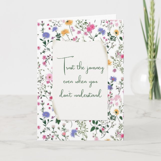 Summer Wildflowers Thinking Of You  Card (Front)