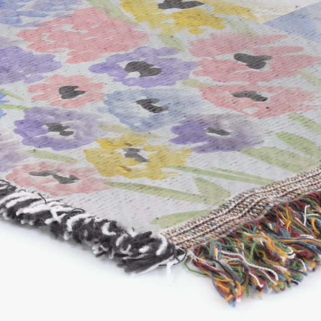 Summer Wildflowers  Throw Blanket (Corner)
