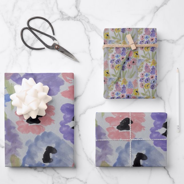 Summer Wildflowers Wrapping Paper Sheet (Front)