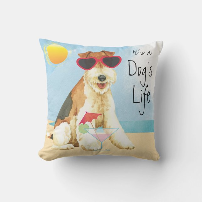 Summer Wire Fox Terrier Cushion (Front)