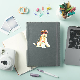 Summer Wire Fox Terrier Vinyl Sticker