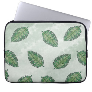 Summer With Green Leaf Laptop Sleeve