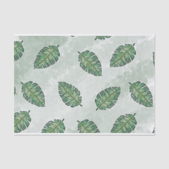 Summer With Green Leaf Tissue Paper (Front)