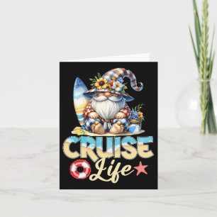 Summer With My Gnomies Vacation Cruise Life Gnome Card