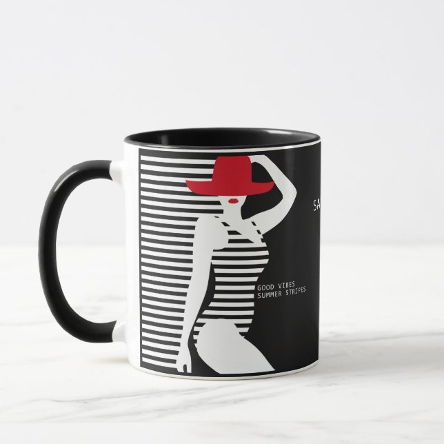 Summer Woman custom name mugs (Left)