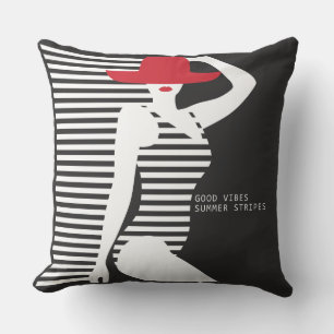 Summer Woman throw pillows